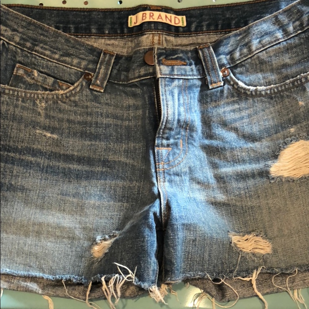 J BRAND distressed denim cutoffs | sz 27
